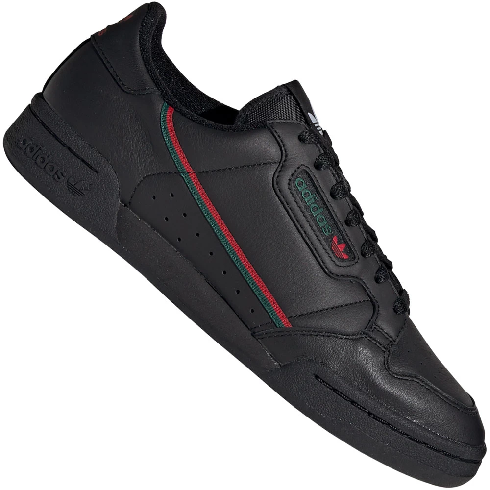 Adidas Originals Continental 80 Schnürschuhe Core Black/Scarlet/Collegiate Green Damen, Herren
