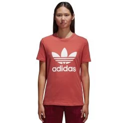 Adidas Originals Trefoil Tee Shirt Trace Scarlet Damen