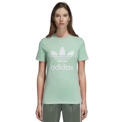 Adidas Originals Trefoil Tee Shirt Blush Green Damen