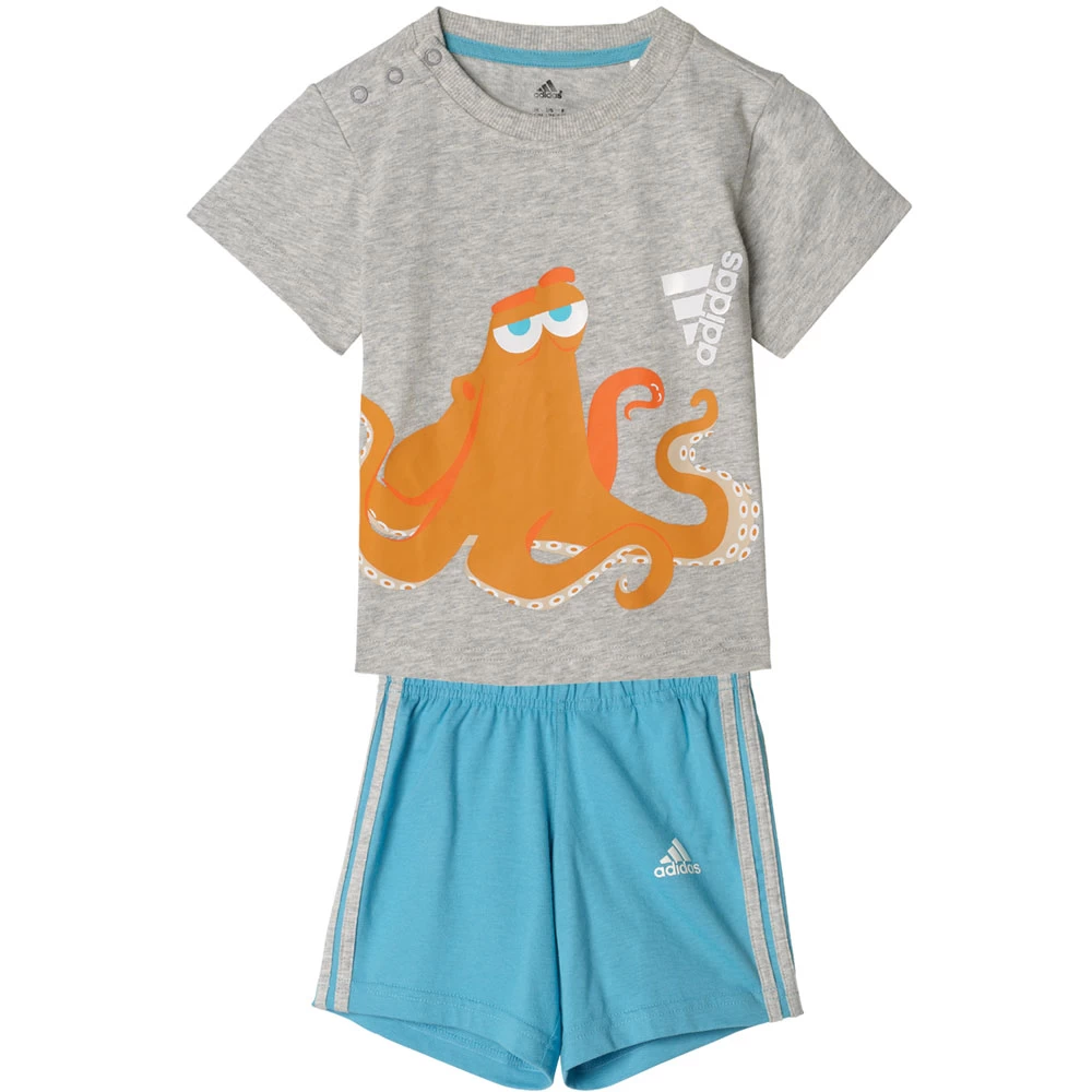 Adidas Performance Summer Sommer-Zweiteiler Light Grey Heather/White Kinder