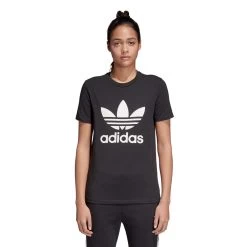 Adidas Originals Trefoil Tee Shirt Black/White Damen