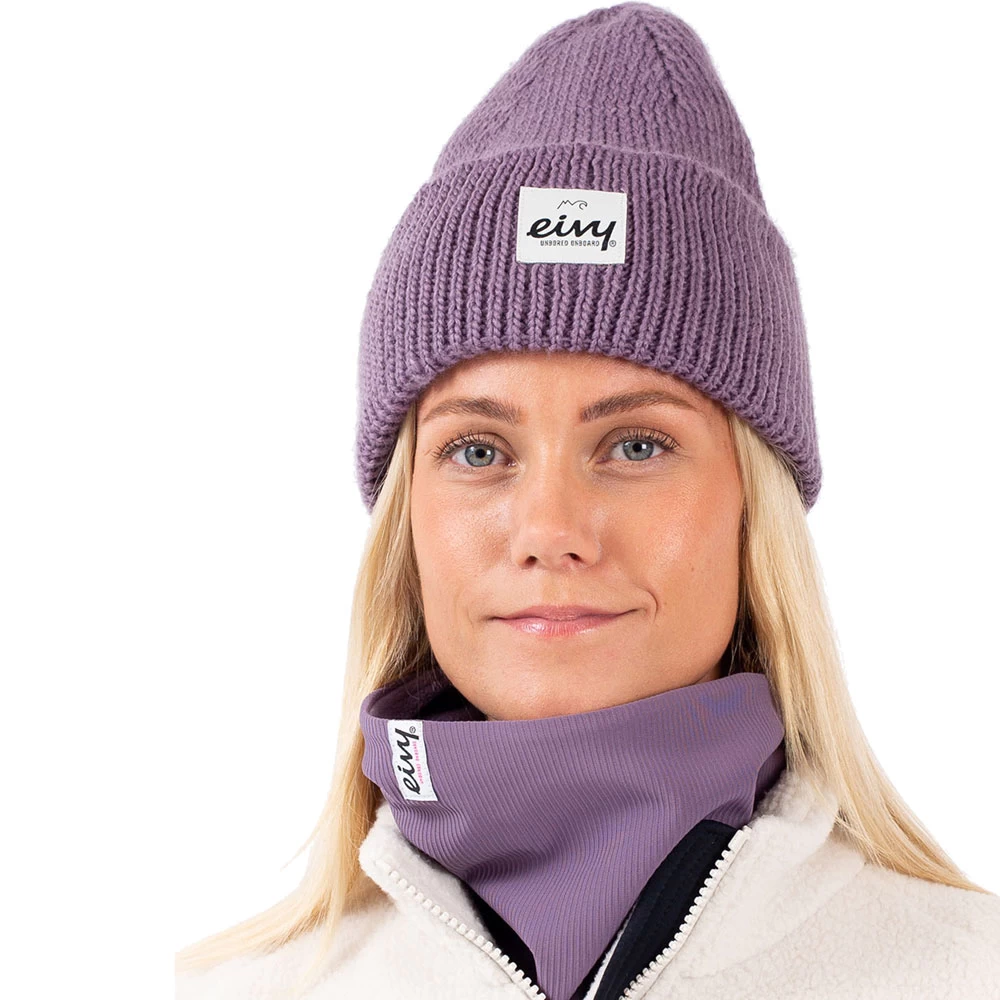 Eivy Easter Rib Wool Wollmütze Deep Purple Damen