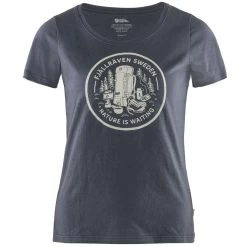 FJÄLLRÄVEN Fjällräven Fikapaus T-Shirt Navy Damen