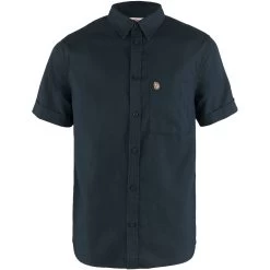 FJÄLLRÄVEN Fjällräven Övik Travel Kurzarm-Hemd Dark Navy Herren