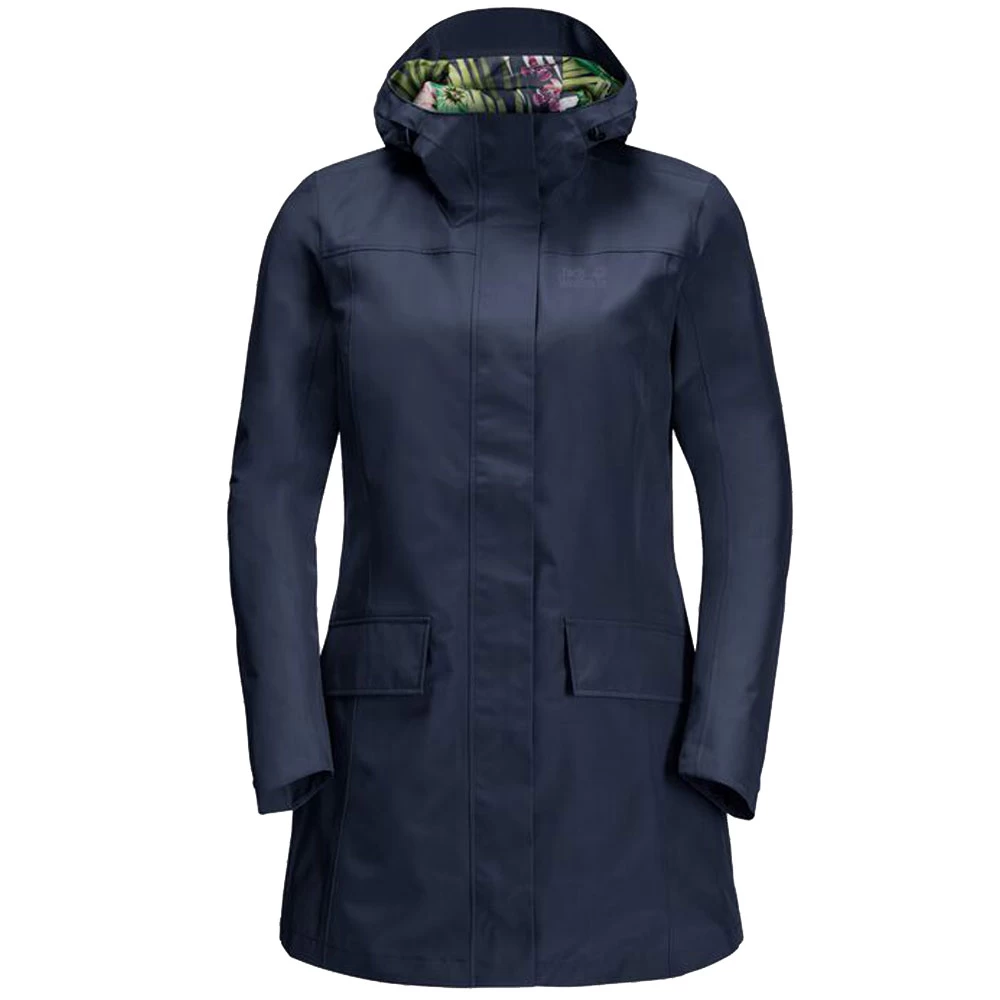 Jack Wolfskin Cape York Paradise Coat Regenmantel Midnight Blue Damen – Bild 5