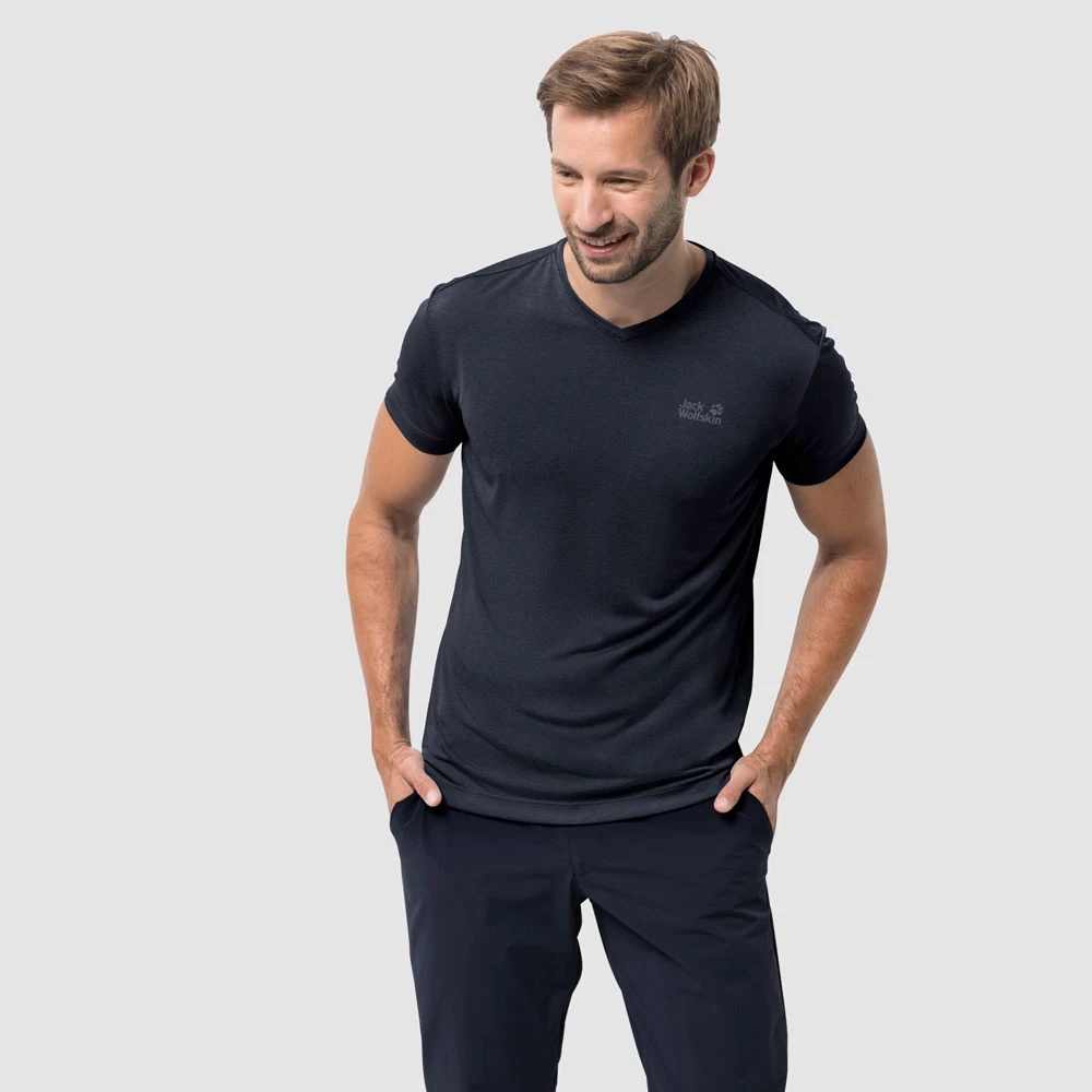 Jack Wolfskin JWP Funktionsshirt Night Blue Herren – Bild 2