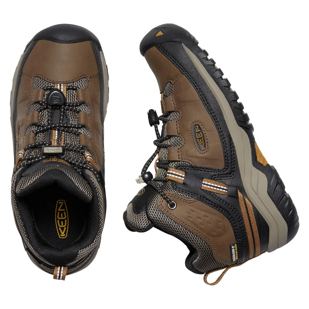 Keen Targhee Mid WP Youth Wanderschuhe Dark Earth/Golden Brown Kinder – Bild 2