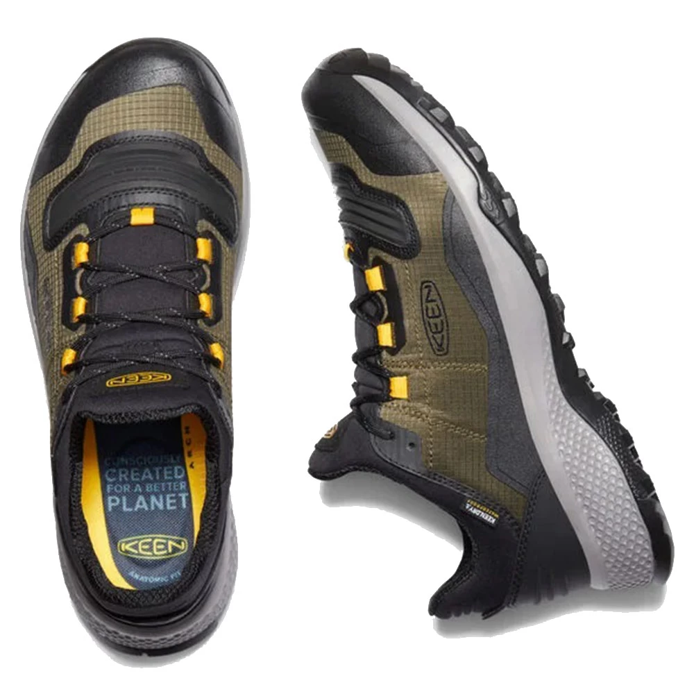 Keen Tempo Flex WP M Wanderschuhe Dark Olive/Black Herren – Bild 2