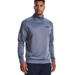 Under Armour Fleece 1/4 Zip Funktionssweater Aurora Purple Herren