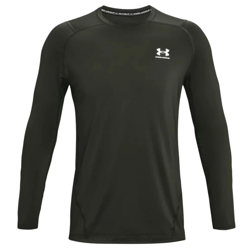Under Armour HG Fitted LS Langarmshirt Baroque Green Herren – Bild 4