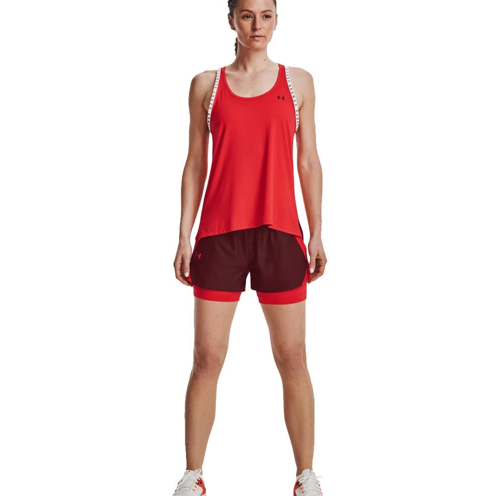 Under Armour Play Up 2-in-1 Shorts Chestnut Red/Radio Red Damen – Bild 3