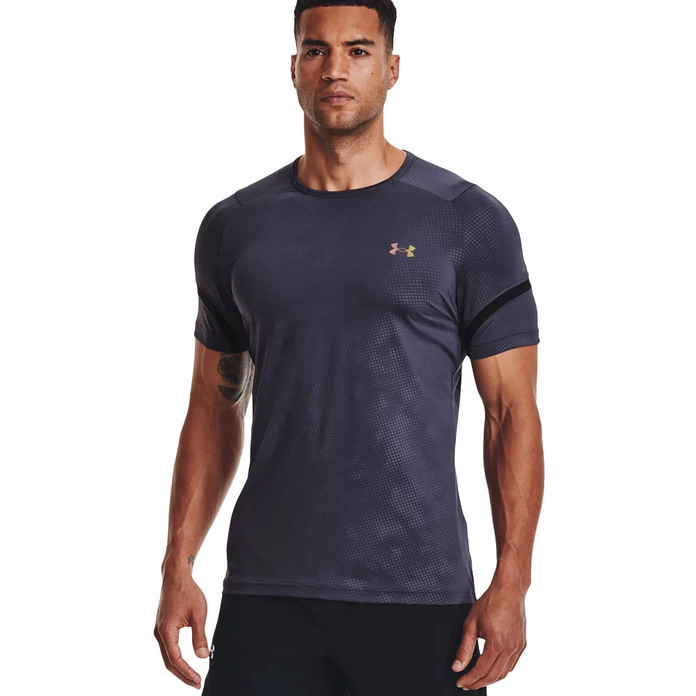 Under Armour Rush Emboss Trainingsshirt Tempered Steel Herren