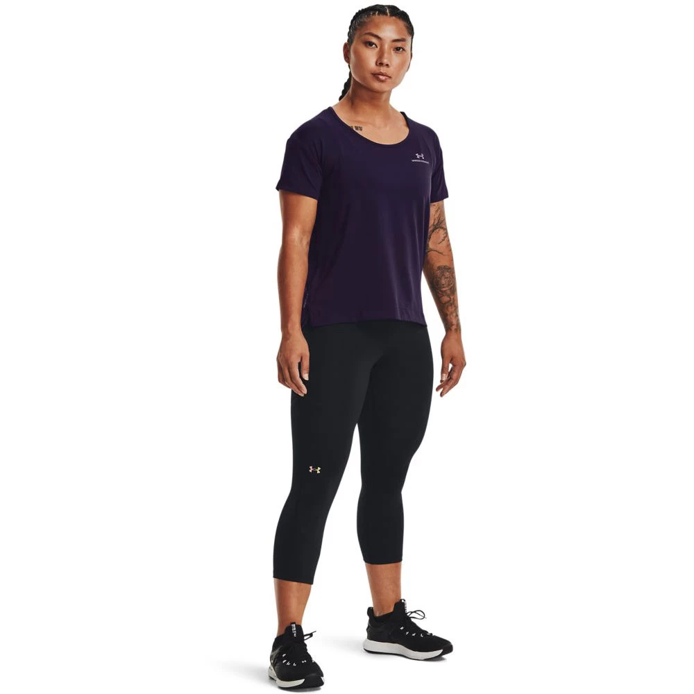 Under Armour Rush Energy Core Basic Top Purple Switch Damen – Bild 3
