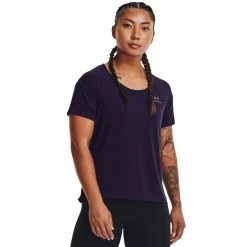 Under Armour Rush Energy Core Basic Top Purple Switch Damen