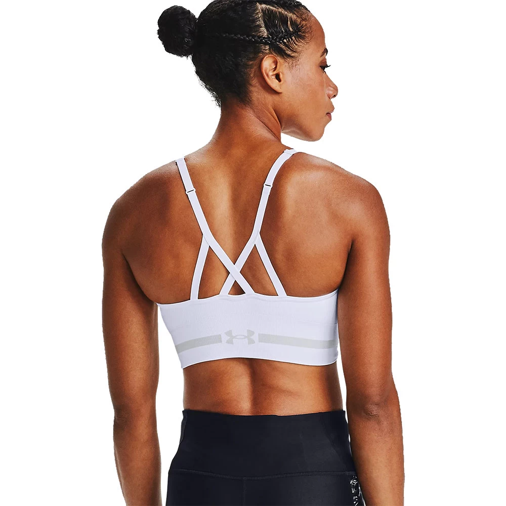 Under Armour Seamless Low Long Sport-BH White/Halo Gray Damen – Bild 2