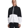 Under Armour Woven FZ Trainingsjacke Black/White Damen