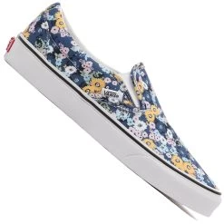 Vans Classic Slip-On Slipper (Floral) True Navy/White Damen, Herren