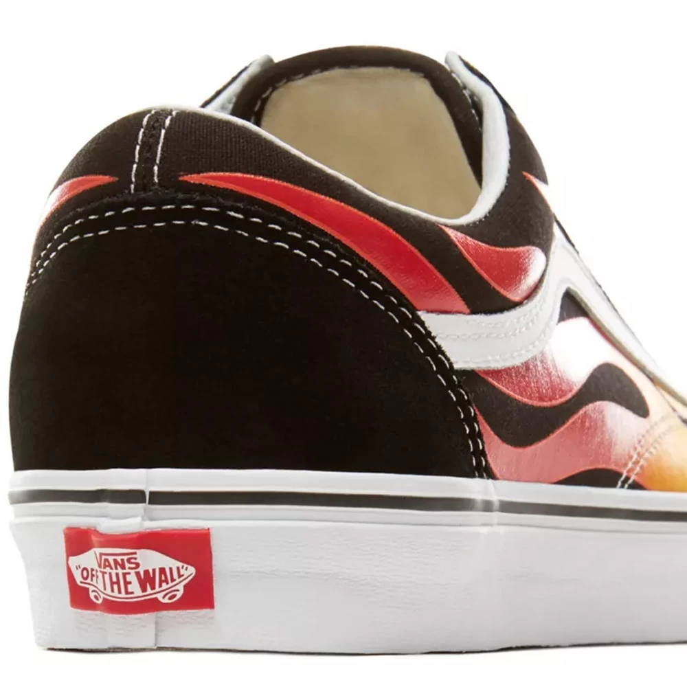 Vans Old Skool Skateschuhe Flame/Black/True White Damen, Herren – Bild 5