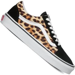 Vans Old Skool Turnschuhe (Leopard) Black/True White Damen, Herren