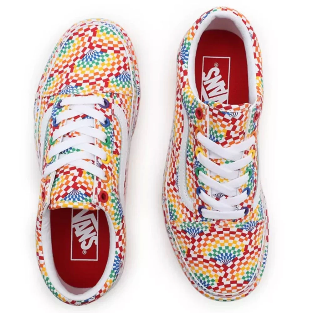 Vans Old Skool Platform Plateaus (Pride) Multi/True White Damen, Herren – Bild 4