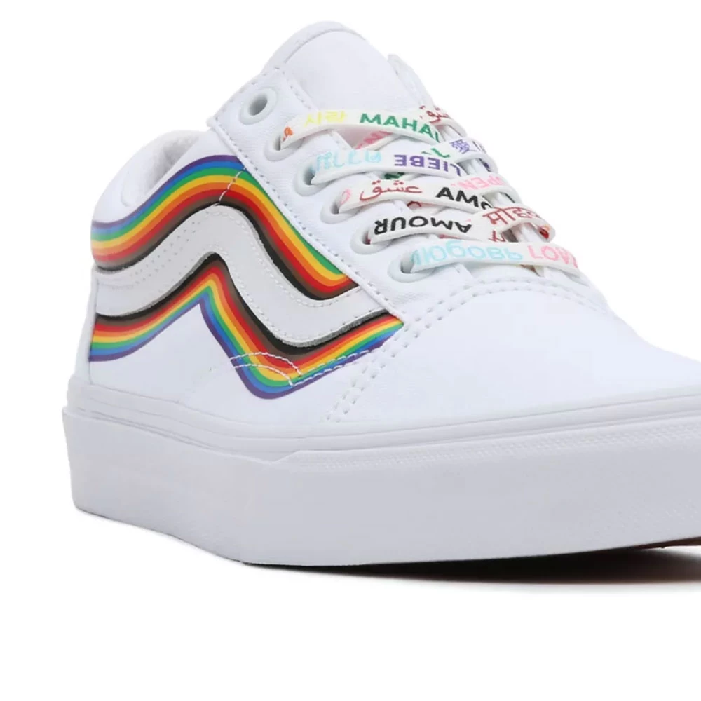 Vans Old Skool Skateschuhe (Pride) White/True White Damen, Herren – Bild 3
