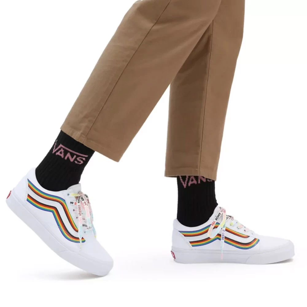 Vans Old Skool Skateschuhe (Pride) White/True White Damen, Herren – Bild 8