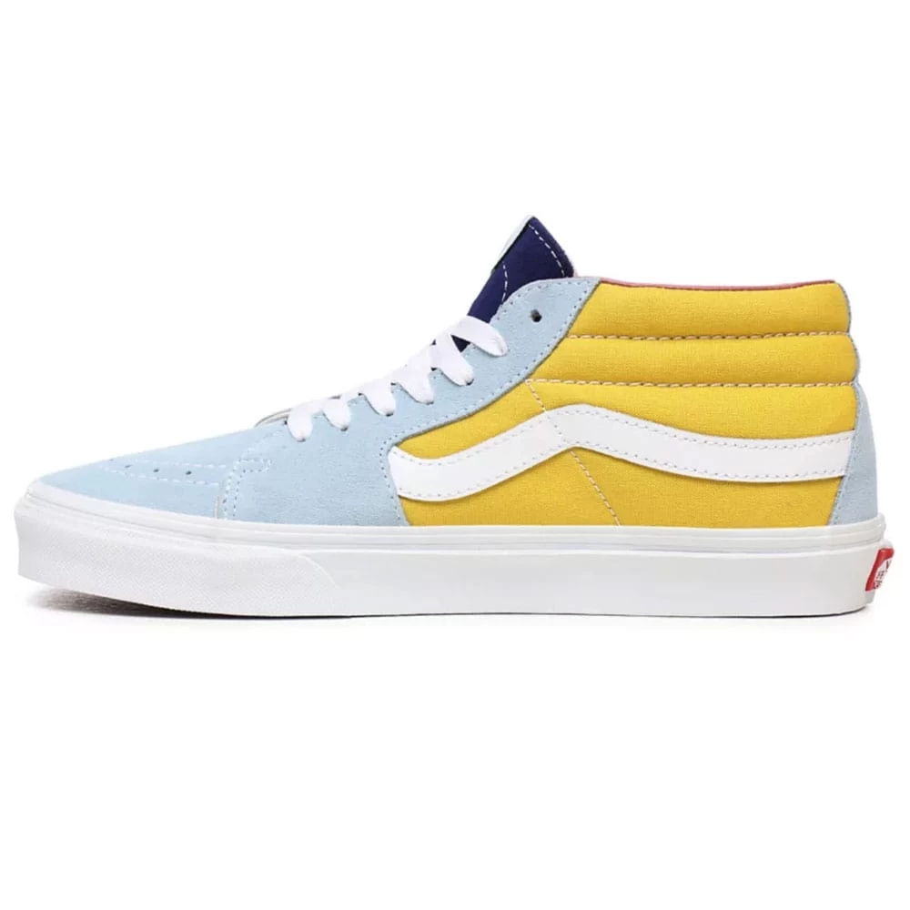 Vans Sk8-Mid Canvas & Leather Skateschuhe Sunshine/Multi/True White Damen, Herren – Bild 3