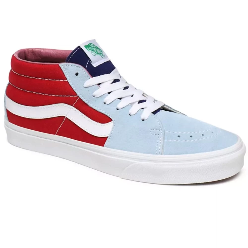 Vans Sk8-Mid Canvas & Leather Skateschuhe Sunshine/Multi/True White Damen, Herren – Bild 4