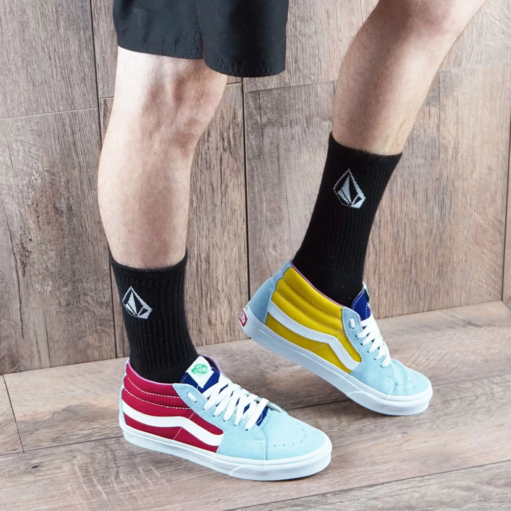 Vans Sk8-Mid Canvas & Leather Skateschuhe Sunshine/Multi/True White Damen, Herren – Bild 8